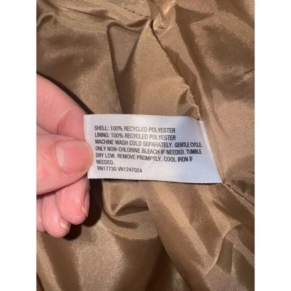 A New Day Womens S Beige Lined Trench Coat S Double-Breasted City Classic Money - Picture 10 of 13